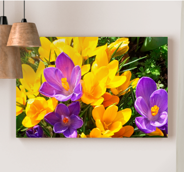 Flowers canvas colorful spring blossoms - TenStickers
