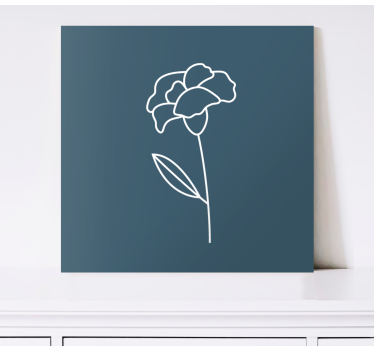 Flowers canvas minimalist floral silhouette - TenStickers