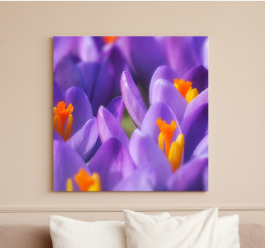 Flowers canvas vibrant crocus blooms - TenStickers