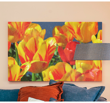 Flowers canvas vibrant tulip blooms - TenStickers