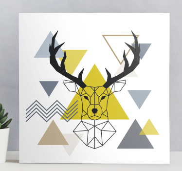 Geometric Stag canvas prints - TenStickers