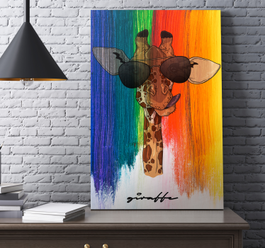 Horse wall art giraffe with sunglasses - TenStickers
