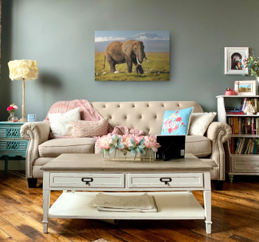 Kilimanjaro elephant elephant canvas print - TenStickers