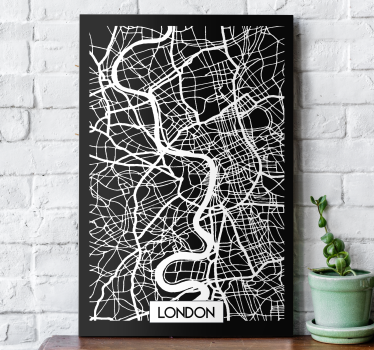 London Topographic Map City skyline prints - TenStickers