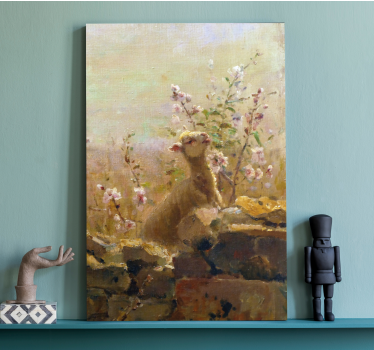 Sheep encounter animal canvas print - TenStickers