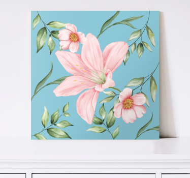 Romantic vintage decor  floral canvas - TenStickers