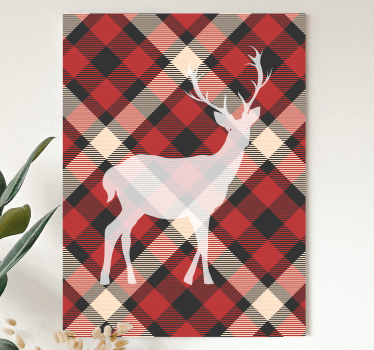 Stag canvas stylized stag silhouette art print - TenStickers