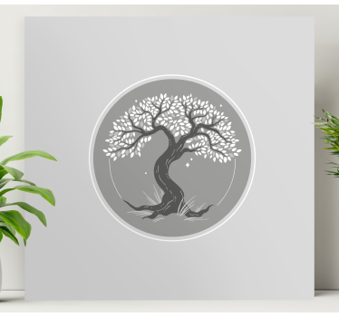 Stylised tree silhoutte picture canvas  - TenStickers