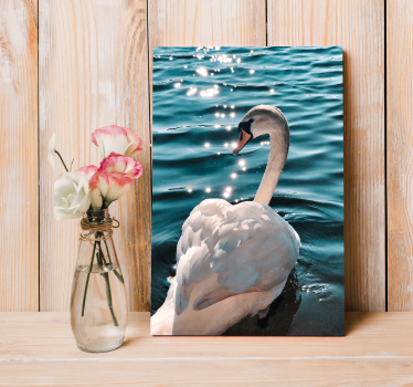Swan bird canvas art - TenStickers