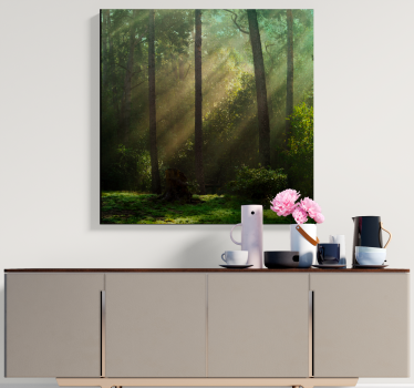 Tree canvas wall art radiant woodland landscape - TenStickers