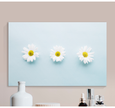 Trios of daisies flowers  canvas - TenStickers