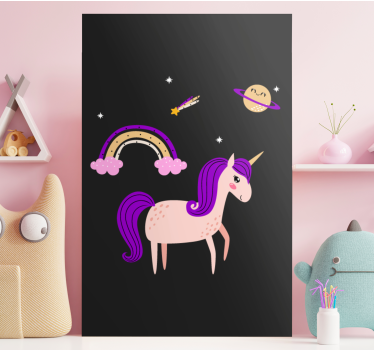 Unicorn pictures framed adorable unicorn dreamland - TenStickers