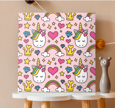 Unicorn pictures framed cute unicorn design - TenStickers