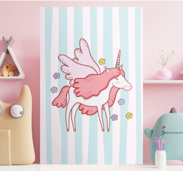 Unicorn pictures framed magical winged unicorn - TenStickers