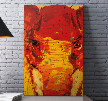 Vibrant elephant portrait elephant wallart - TenStickers