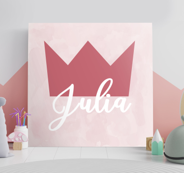 World map wall art crown personalisation julia - TenStickers