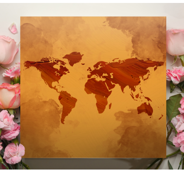 World map wall art vintage global map - TenStickers