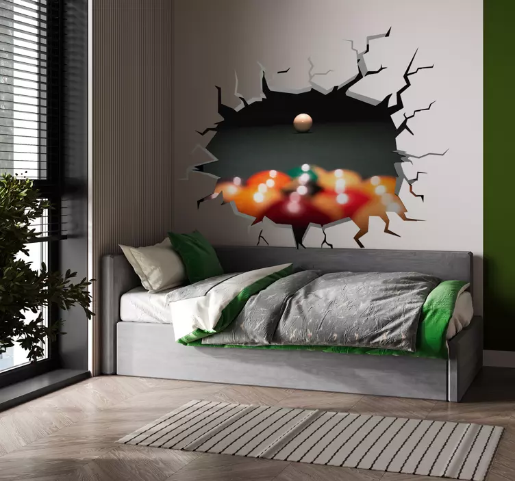 3D Billiards wall wall decor - TenStickers