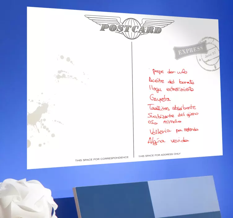 50s Postcard Whiteboard Sticker - TenStickers