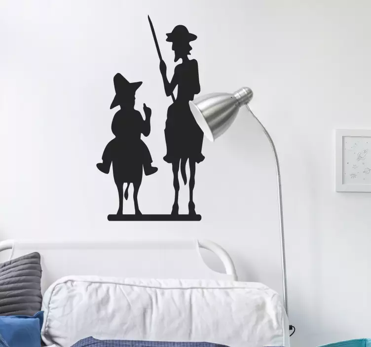 Sticker of Don Quixote and Sancho - TenStickers