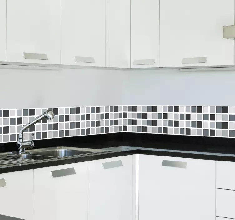 Grey Tones Square bathroom tile sticker - TenStickers