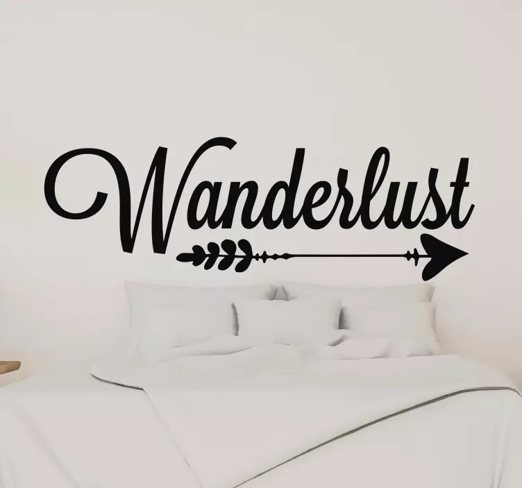 Wanderlust Arrow Wall Sticker - TenStickers