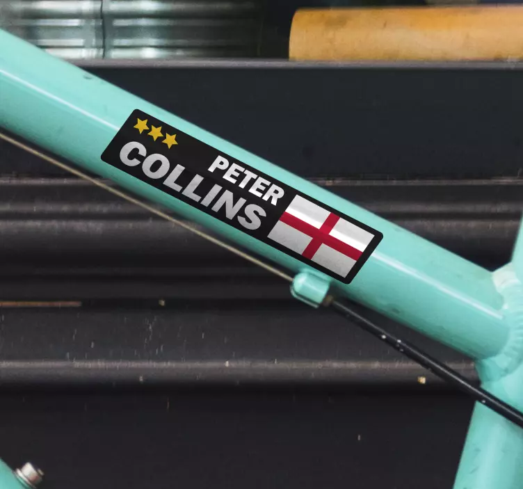Customisable flag bike decal - TenStickers