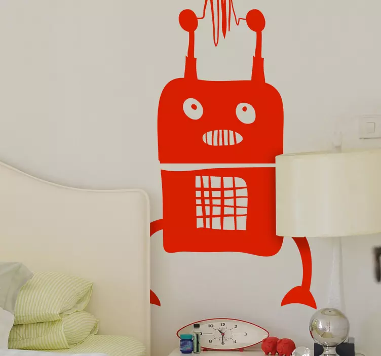 Playful Robot Figure wall sticker for kids - TenStickers