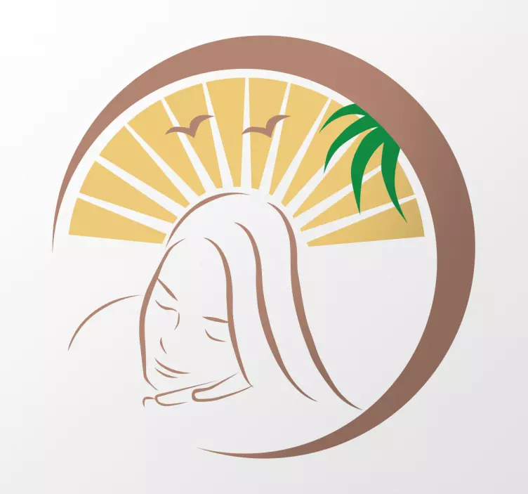 Spa massage wall vinyl sticker - TenStickers