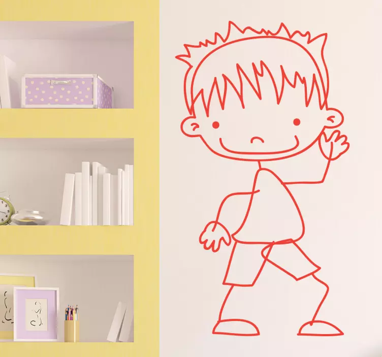 Happy Child Figure wall sticker for kids - TenStickers