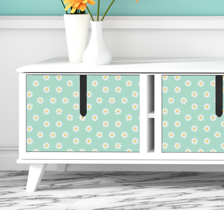 Daisy Flowers Living Room Wall Decor - TenStickers