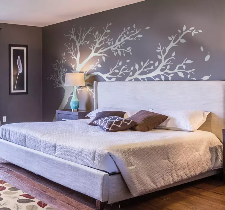 Pretty Wind Tree Wall Sticker for Bedroom - TenStickers