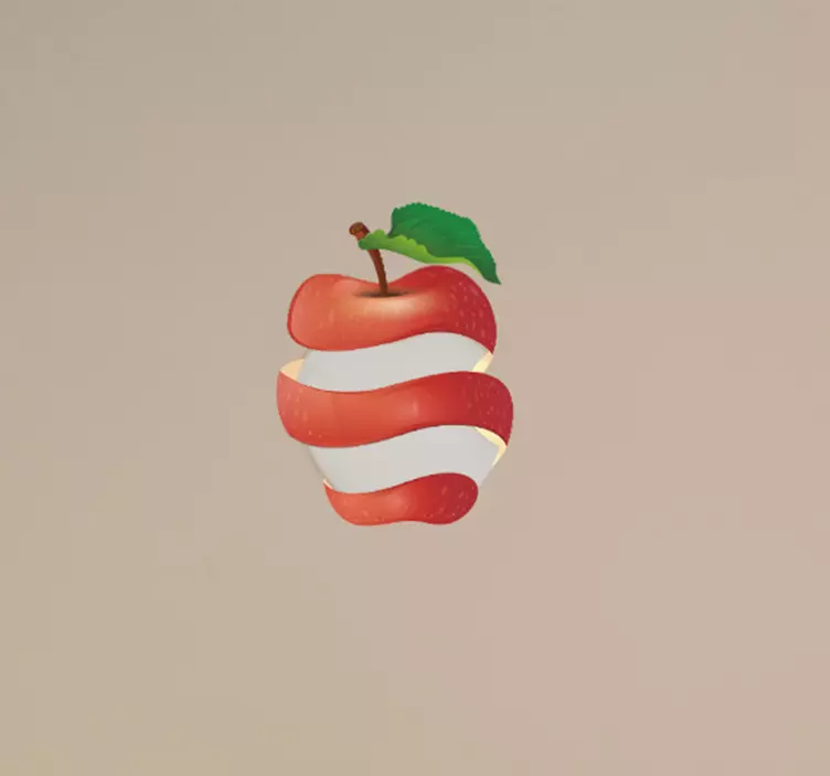 Apple rind laptop cover sticker fruit sticker - TenStickers