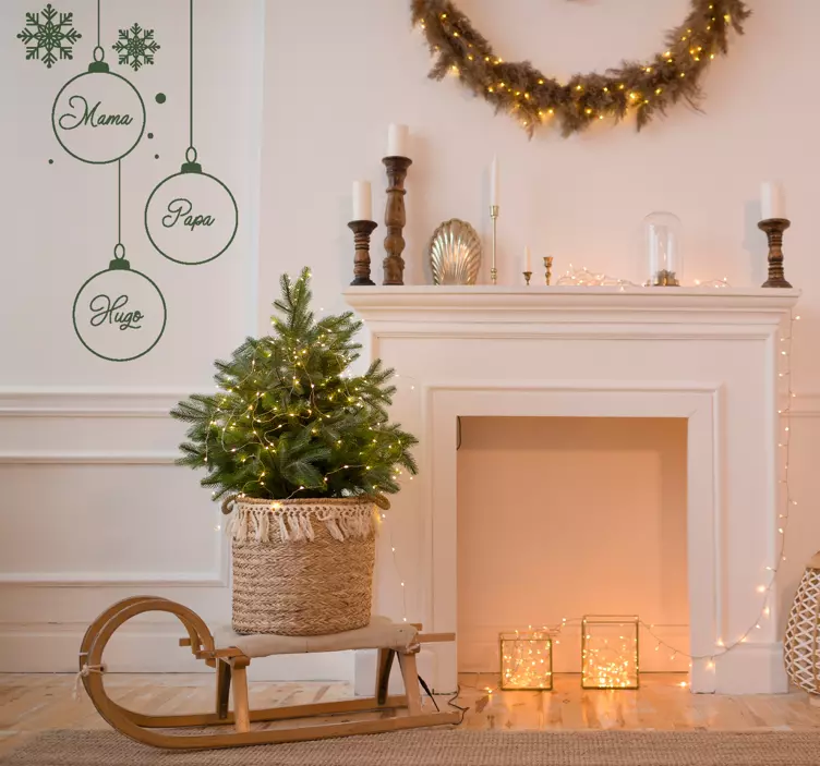 Custom Christmas Baubles sticker - TenStickers