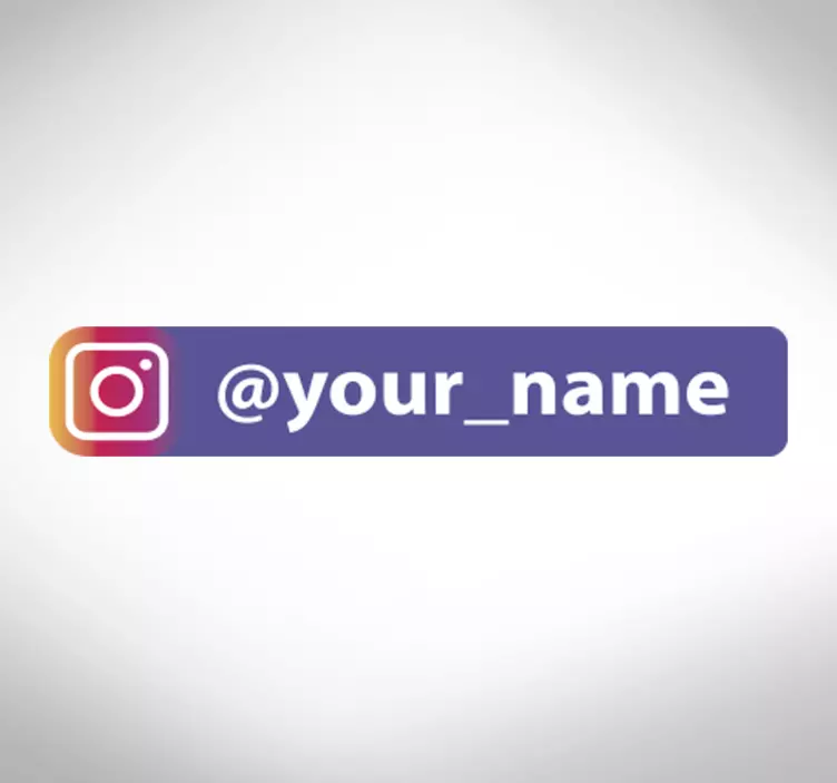 Custom purple Instagram logo shop window sticker - TenStickers