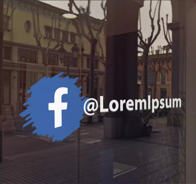Custom Facebook logo shop window sticker - TenStickers