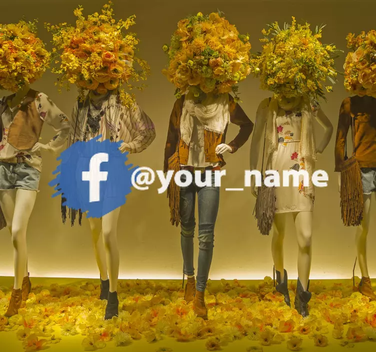 Custom Facebook logo shop window sticker - TenStickers