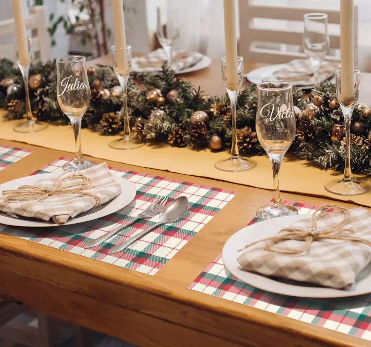 Customized Champagne Glasses wedding sticker - TenStickers