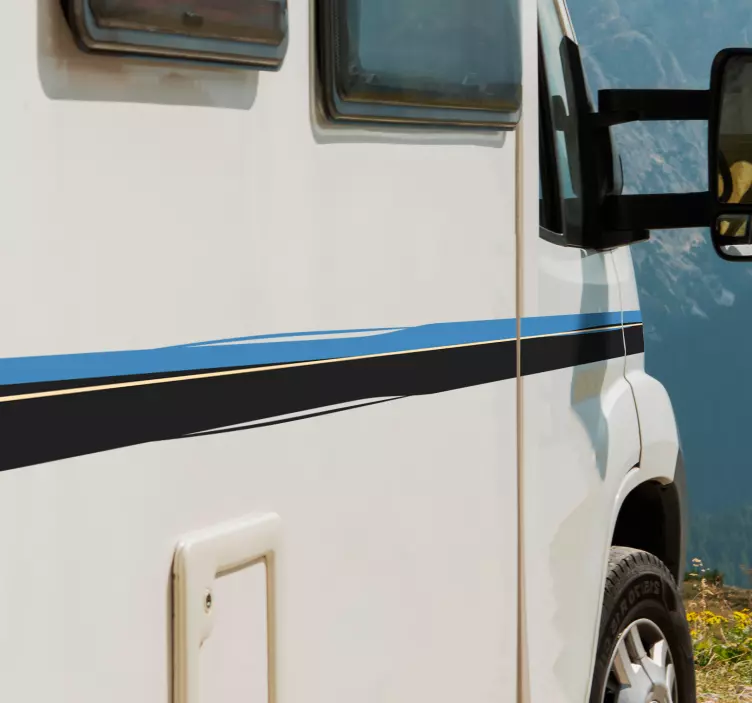 Sidebands campervan decal line sticker - TenStickers