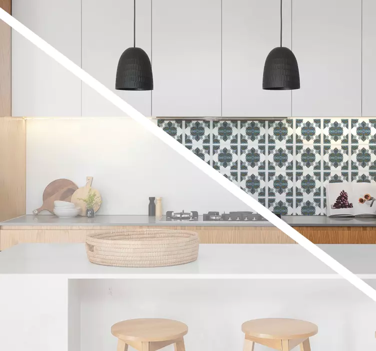 Floral vintage kitchen tile sticker - TenStickers