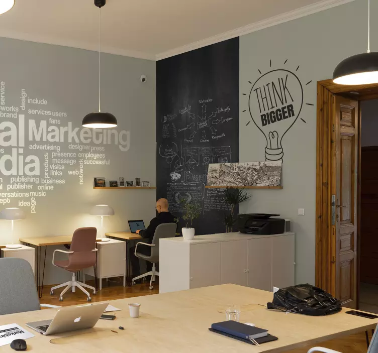 Rectangle shape chalkboard sticker - TenStickers