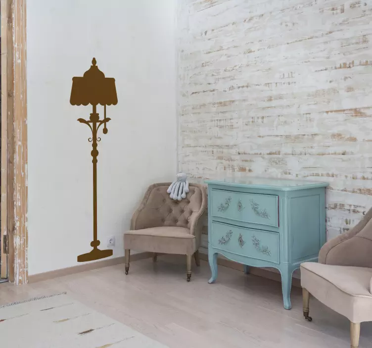 Lamp silhouette vintage stickers - TenStickers