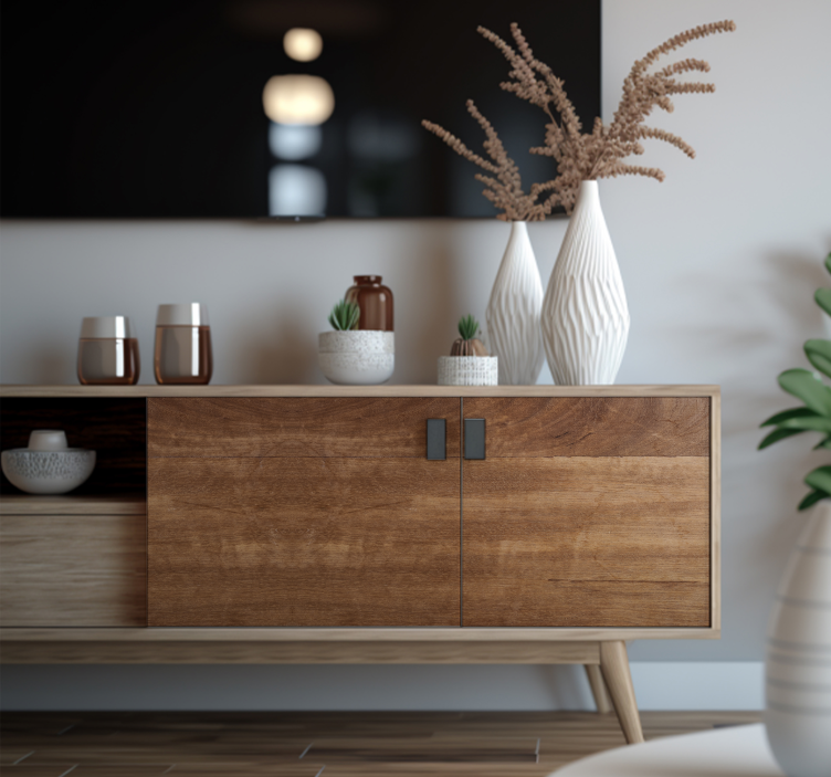 Brown Wood Texture Furniture Decal - TenStickers