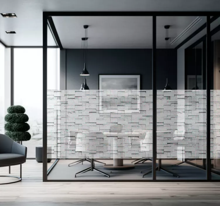 Translucent Geometric Pattern Window Sticker - TenStickers