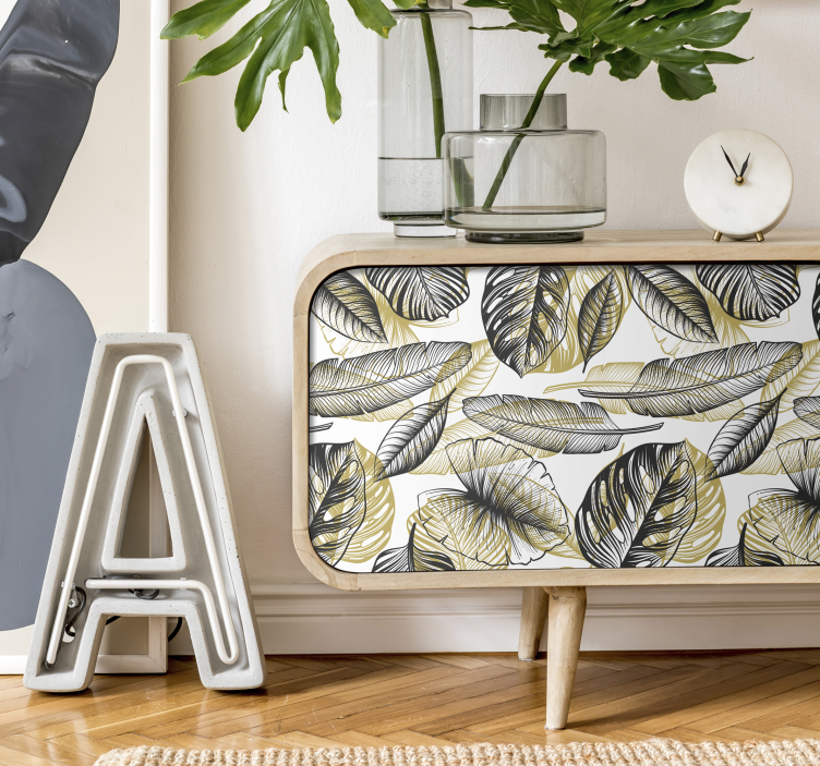Elegant tropical plants furniture decal - TenStickers