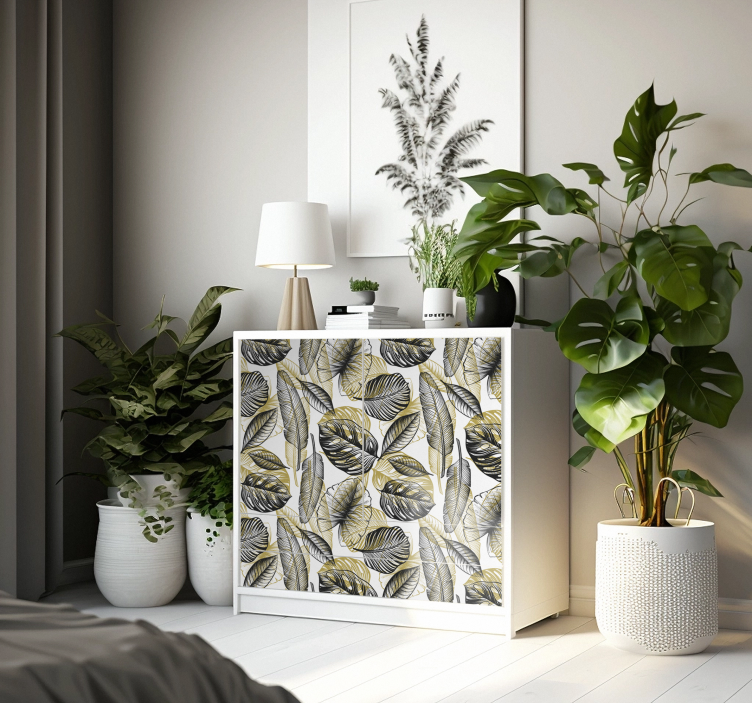 Elegant tropical plants furniture decal - TenStickers