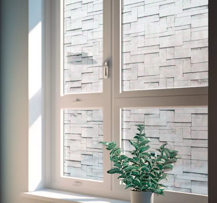 Translucent Geometric Pattern Window Sticker - TenStickers