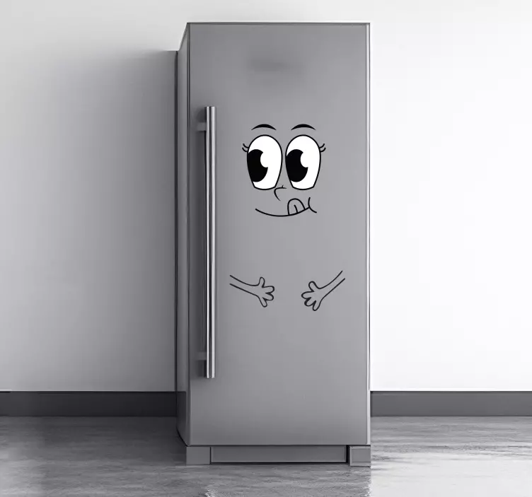Vinyl Face Fridge Sticker - TenStickers