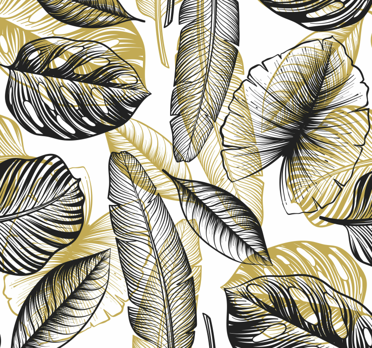 Elegant tropical plants furniture decal - TenStickers
