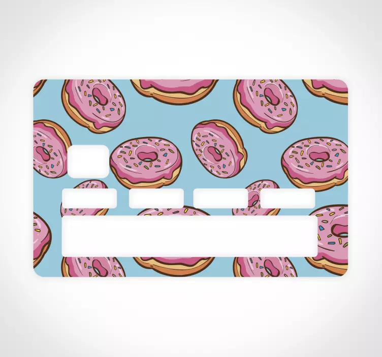 Delicious donuts food theme bank card sticker - TenStickers